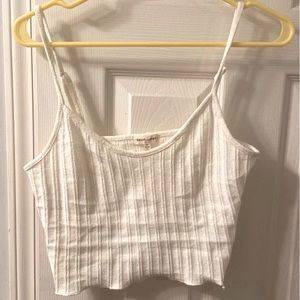 Cream colored cropped tank top